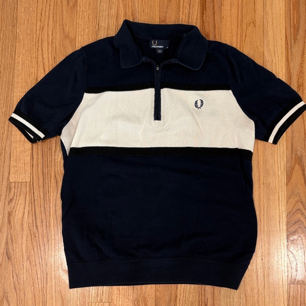 Fred Perry Mens Knit Polo Sz Medium